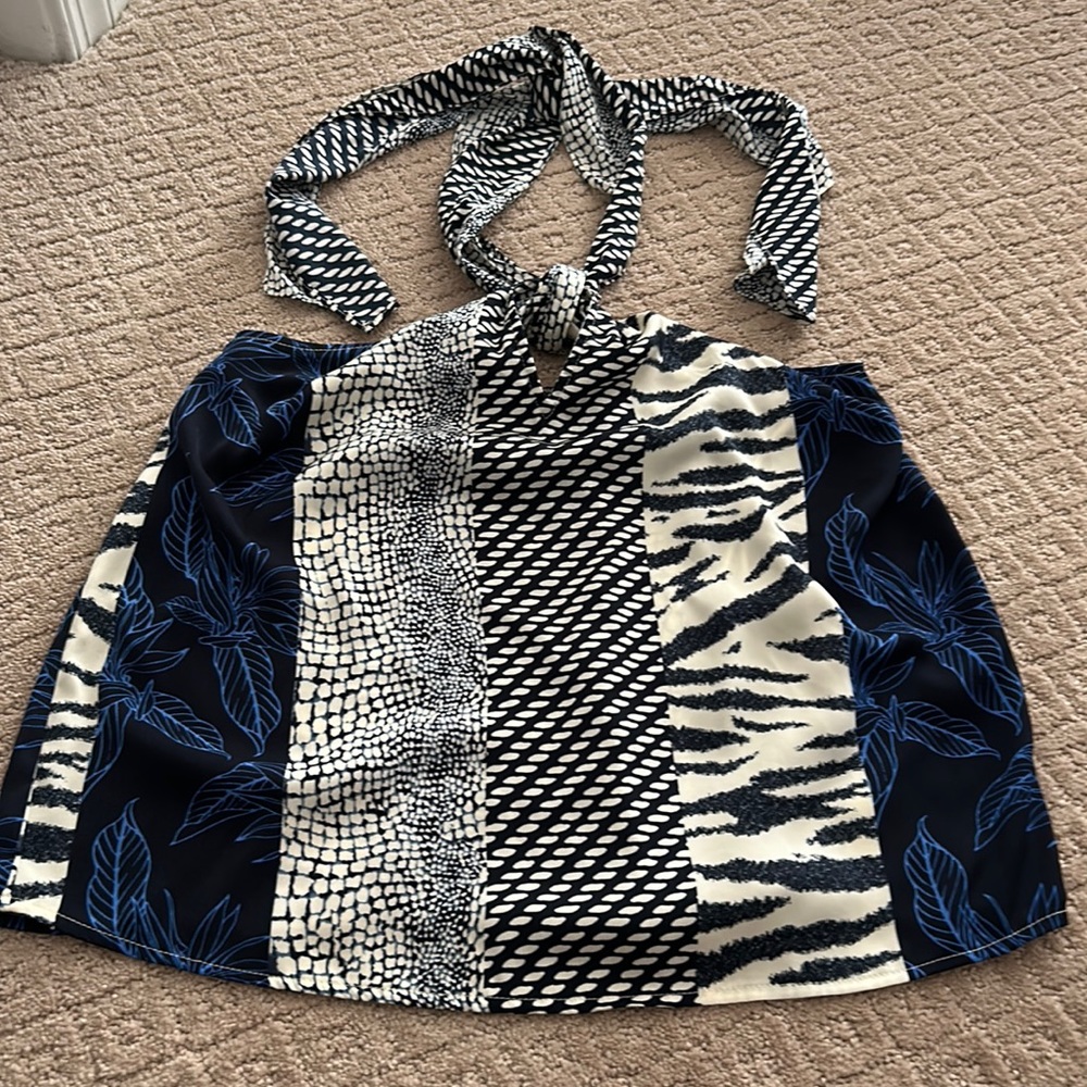 Banana republic back tie halter top